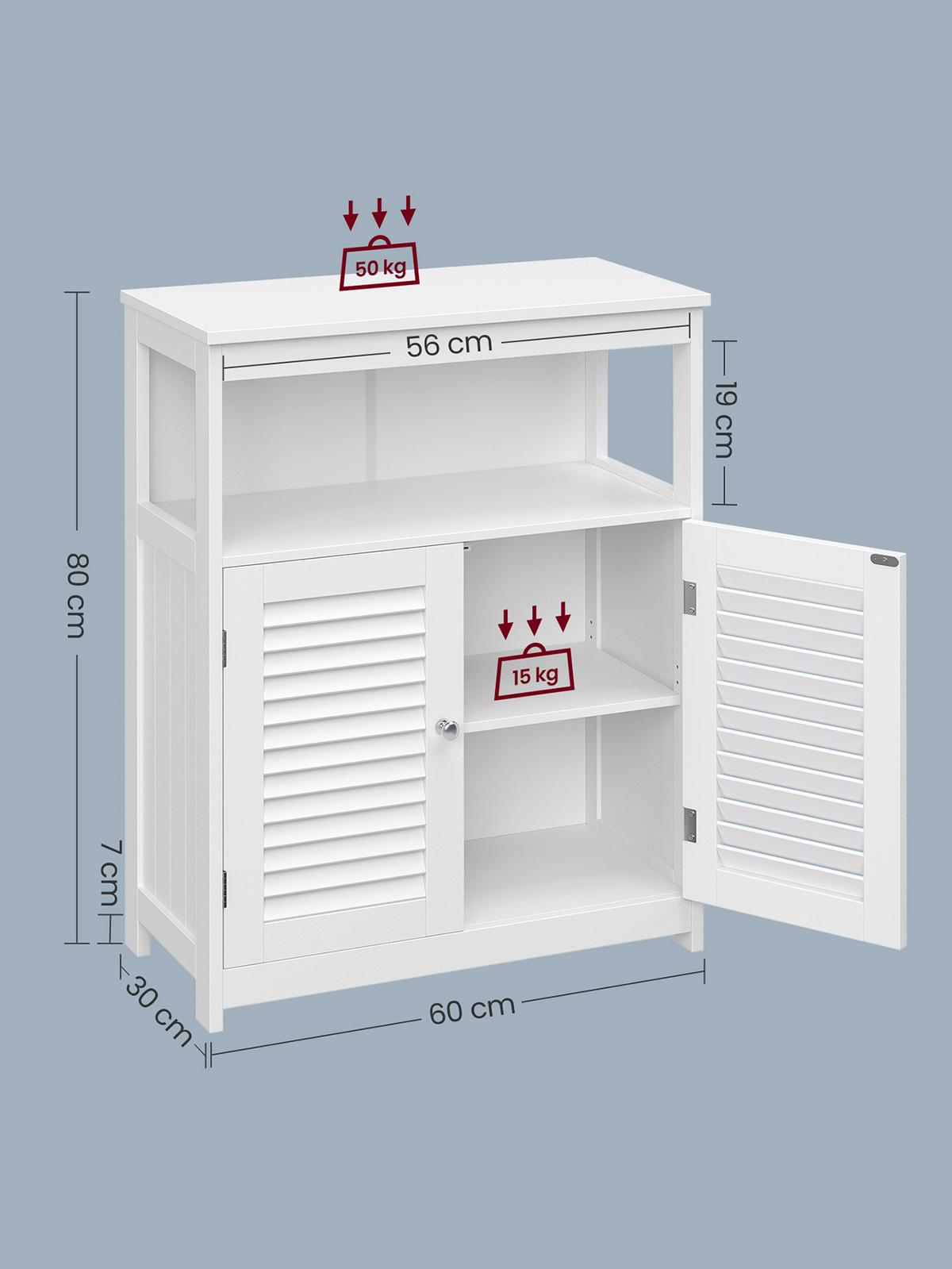 Midischrank Bbc40wt - Weiß, Trend, Holzwerkstoff (60/80/30cm) - MID.YOU