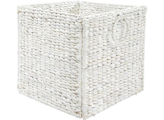 Koš Regálový Bea - bílá, Romantický / Rustikální, kov/přírodní materiály (33/32/33cm) - Zandiara Koš Regálový Bea - bílá, Romantický / Rustikální, kov/přírodní materiály (33/32/33cm) - Zandiara