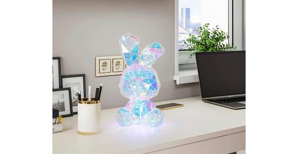 LED-Dekoleuchte Bunny - Transparent, MODERN, Kunststoff (20/20/41cm) - Luca Bessoni