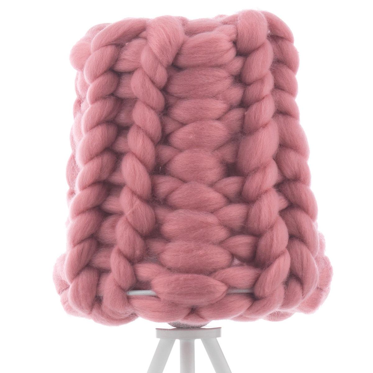 Kindertischleuchte 4938/Lr - Pink/Weiß, Trend, Textil/Metall (16/34cm)