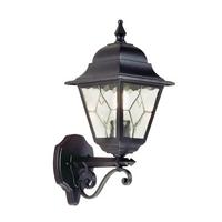 Außenwandleuchte 100 Watt Metall Glas, Wandmontage - Schwarz, Basics, Glas/Metall (18.4/45cm) - Elstead Lighting