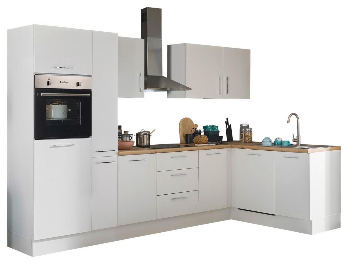 Eckküche Turin Weiß/Eiche Dekor 310x175 cm - Weiß/Eiche Artisan, Basics, Holzwerkstoff (310/175cm) - MID.YOU