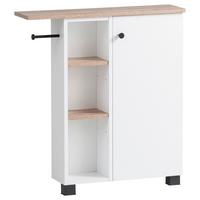 Unterschrank Lugo - Wildeiche/Schwarz, MODERN, Holzwerkstoff (70,7/77/17cm) - MID.YOU