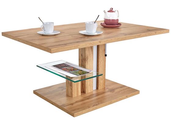 Konferenčný Stolík Bergamo - farby dubu, Moderný, kompozitné drevo (110/50-68/70cm) Konferenčný Stolík Bergamo - farby dubu, Moderný, kompozitné drevo (110/50-68/70cm)