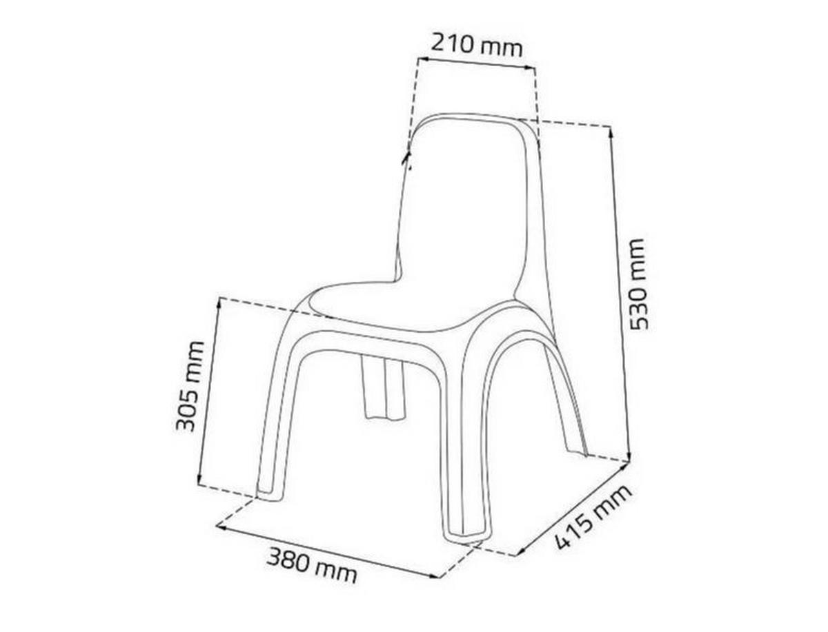 Detská plastová stolička ružová - pink, Modern, plast (39/53/43cm)