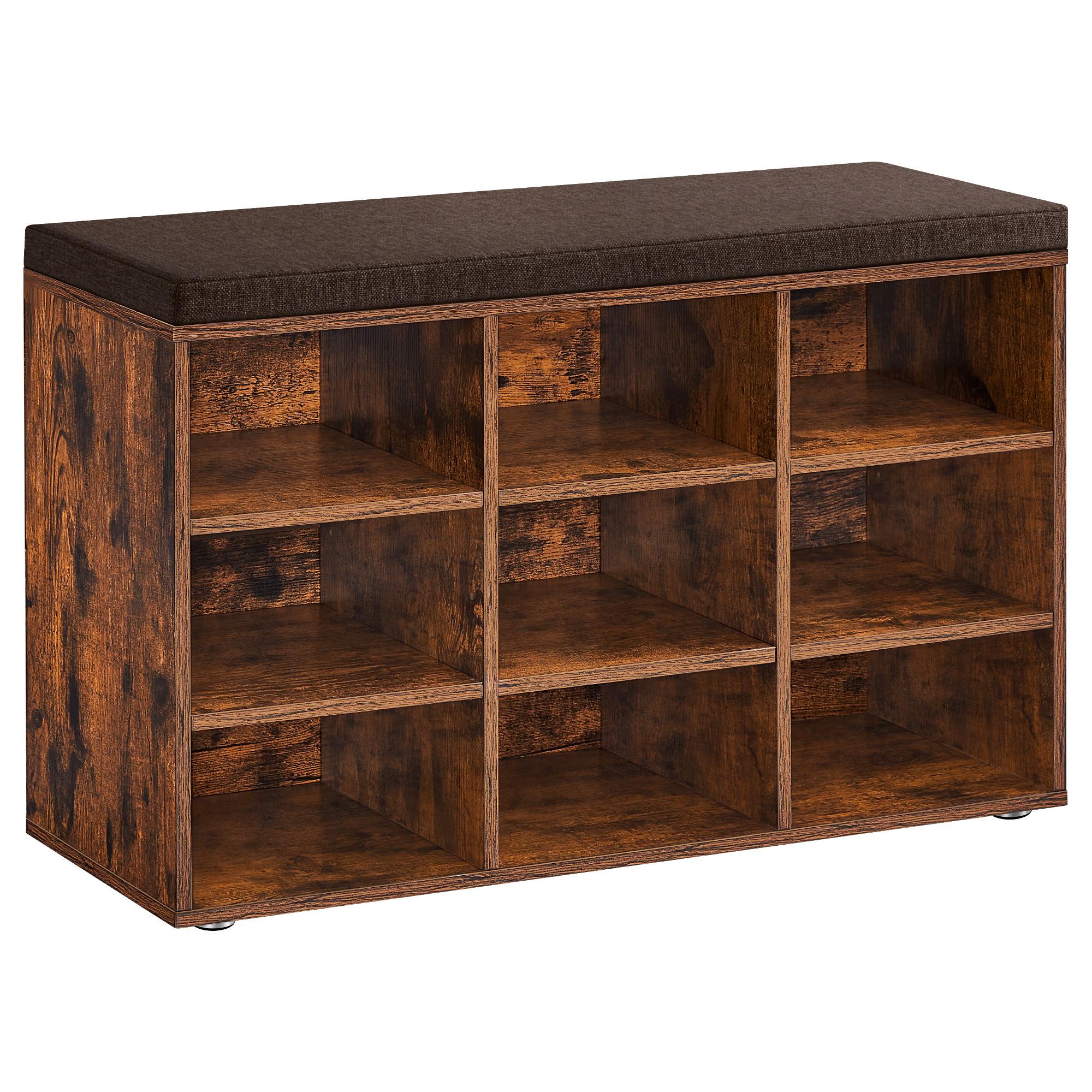 Schuhbank Dunkelbraun B: 78,5 cm - Dunkelbraun, Trend, Holzwerkstoff (78,5/48/30,3cm) - MID.YOU