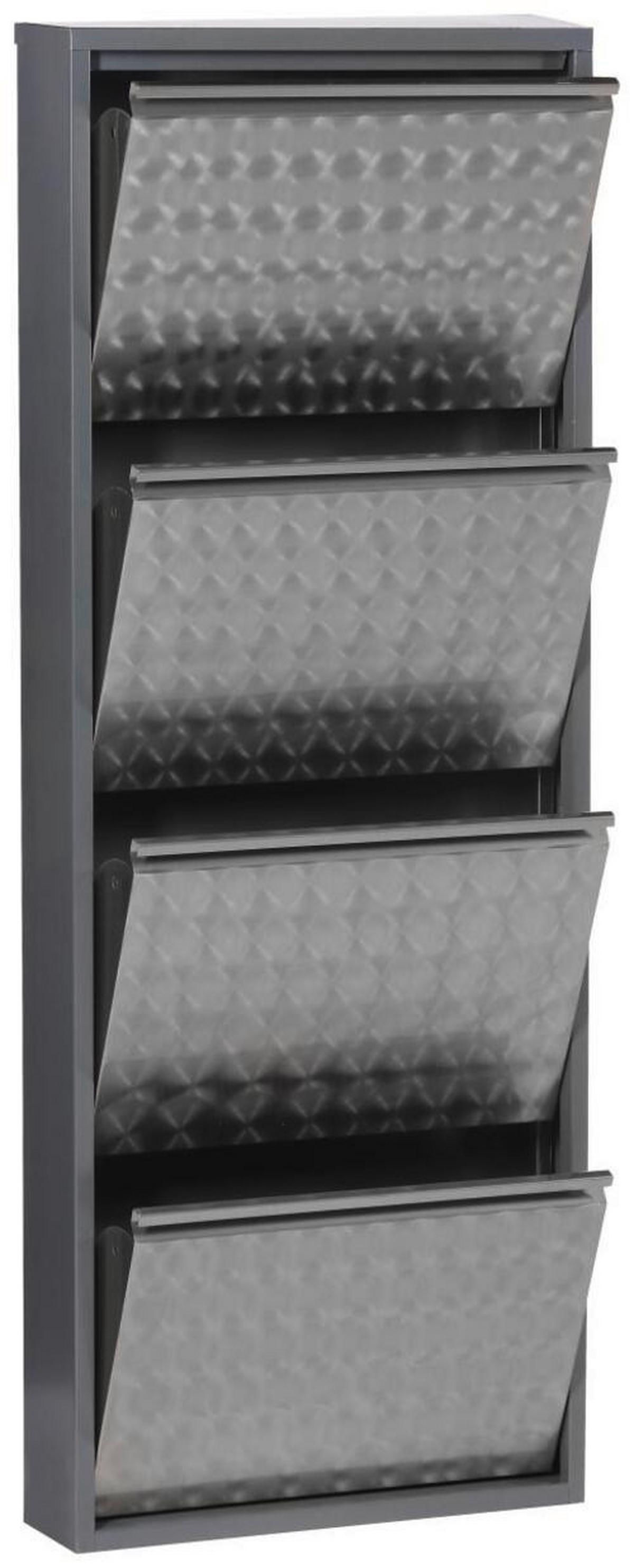 Schuhkipper Mac 4 Klappen Grau B: 50 Cm - Grau, Basics, Metall (50/136/13cm)
