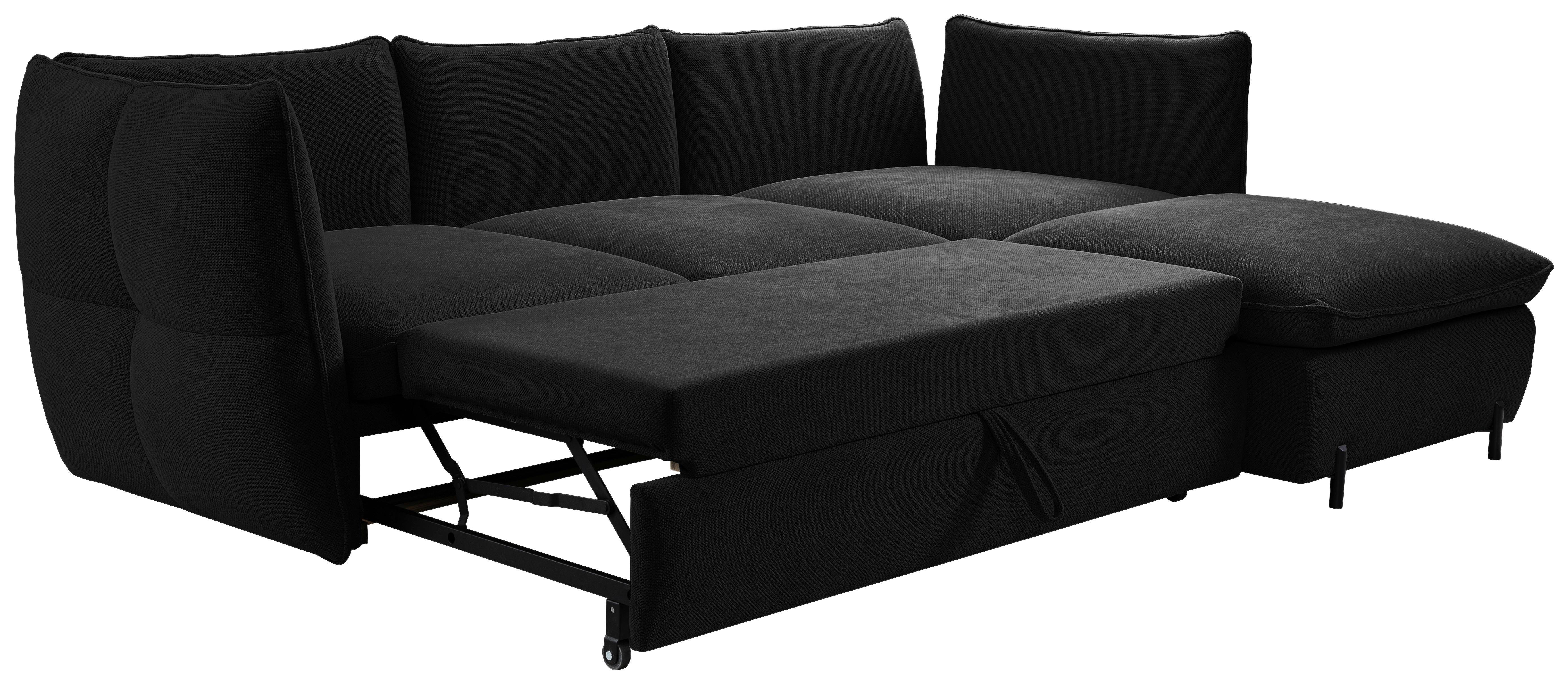 Ecksofa Baloo, Schwarz S: 262x178 cm - Schwarz, MODERN, Textil (262/178cm) - MID.YOU
