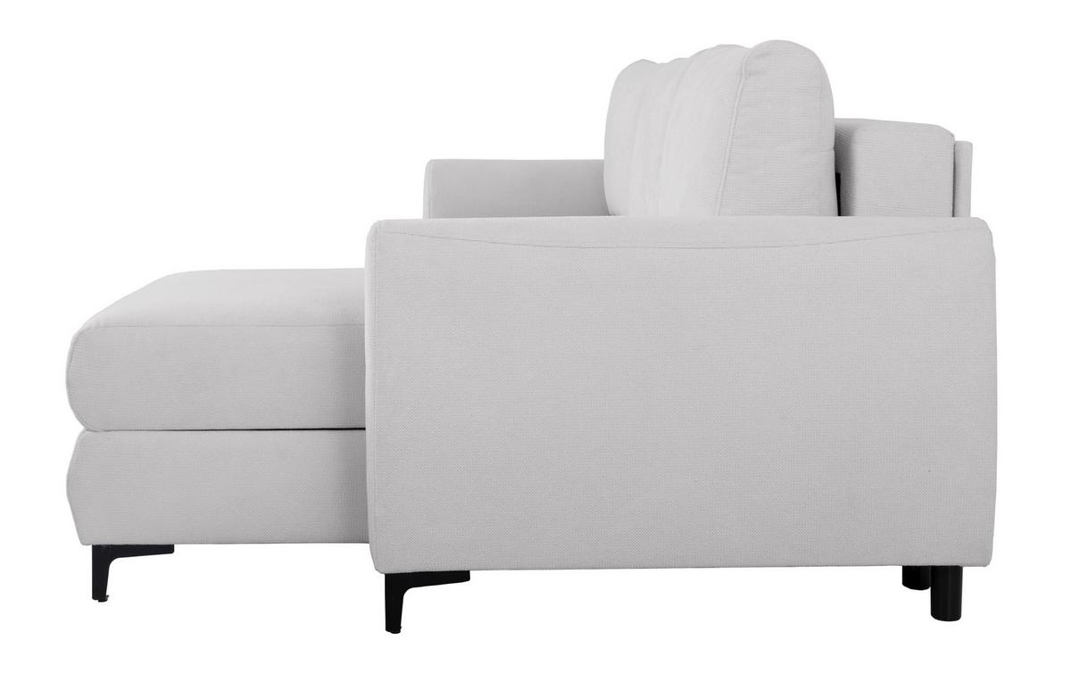 Ecksofa Moli, Grau S: 236x148 cm - Schwarz/Grau, Design, Textil (236/148cm) - MID.YOU