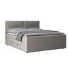 Boxspringbett Mit Topper & Bettkasten 180x200 Kyoto - Silberfarben, MODERN, Karton/Holzwerkstoff (180/200cm) - MID.YOU