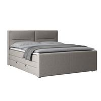Boxspringbett Mit Topper & Bettkasten 180x200 Kyoto - Silberfarben, MODERN, Karton/Holzwerkstoff (180/200cm) - MID.YOU