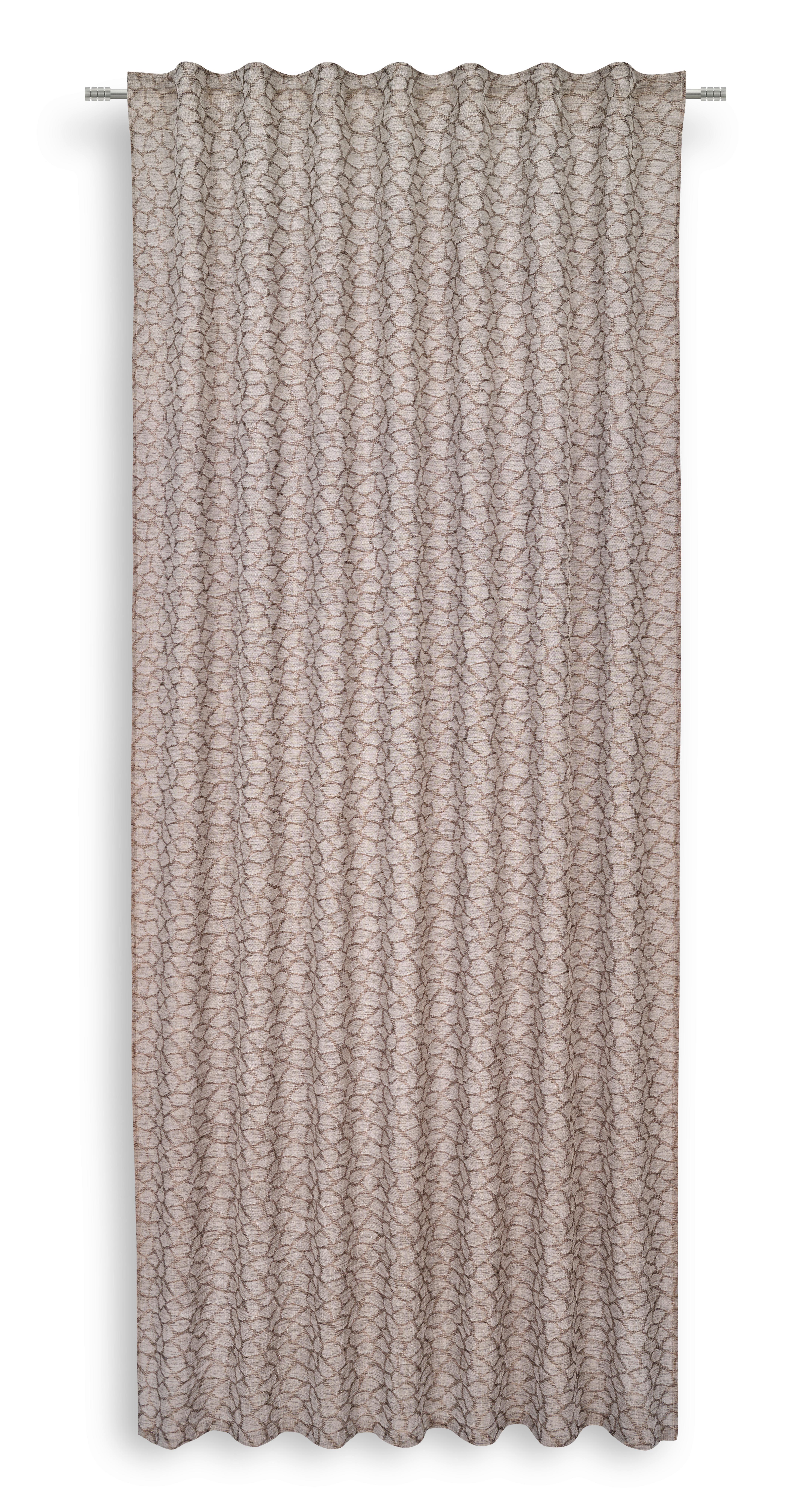 Készfüggöny Dominika Kb. 140/245cm - barna, Modern, textil (140/245cm) - Luca Bessoni