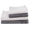 Handtuch Set Chiara 4-tlg. Baumwolle 450 G/m2 - Anthrazit/Silberfarben, MODERN, Textil - Luca Bessoni