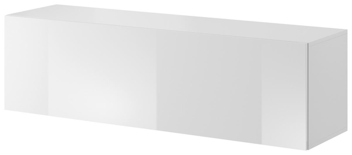 Lowboard TV Stand Vivien 03 - Weiß Hochglanz/Weiß, Design, Holzwerkstoff (140/40/38cm) - Livetastic