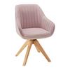 Jídelní židle LEONIE růžová - růžová/barvy dubu, Moderní, dřevo/textil (60/84/61cm) - Modern Living