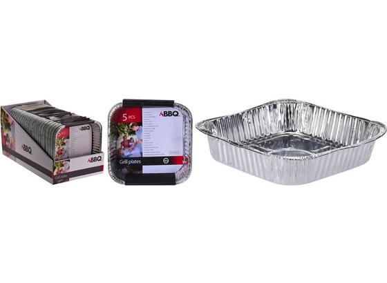 Grillschale BBQ - Silberfarben, Basics, Metall (20/20/4cm) Grillschale BBQ - Silberfarben, Basics, Metall (20/20/4cm)