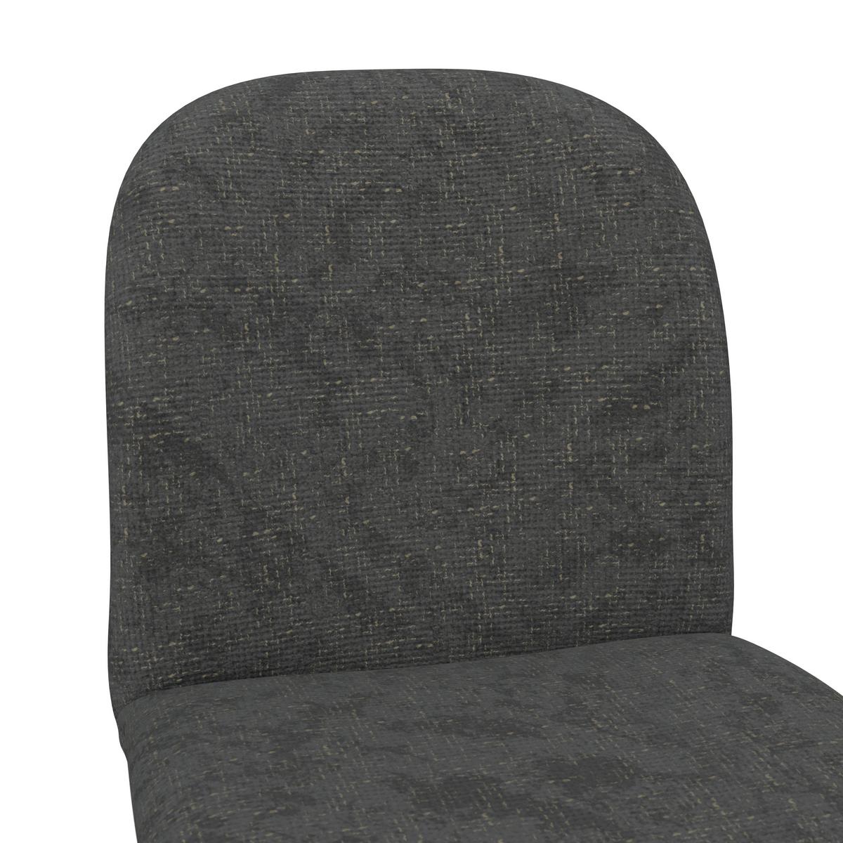 Stuhl schwarz/Metallbeine Ulmo 47/91/61 cm - Schwarz, MODERN, Textil/Metall (47/91/61cm)