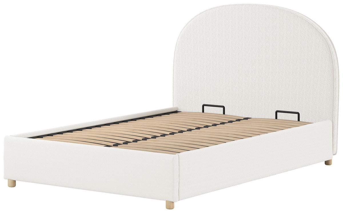 KINDER-/JUNIORBETT Moon Weiß 140x200cm - Naturfarben/Weiß, ROMANTIK / LANDHAUS, Holz/Textil (140/200cm) - Vipack