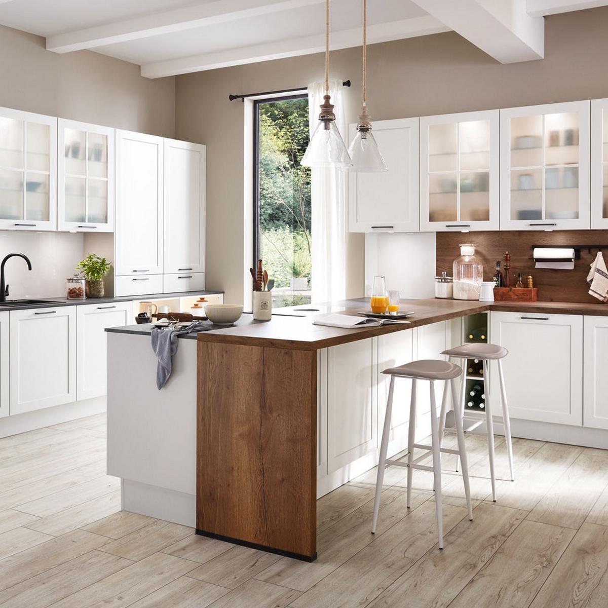 Beépíthető Konyha Neapel - tölgyfa színű/fekete, Modern, faalapú anyag - Vertico