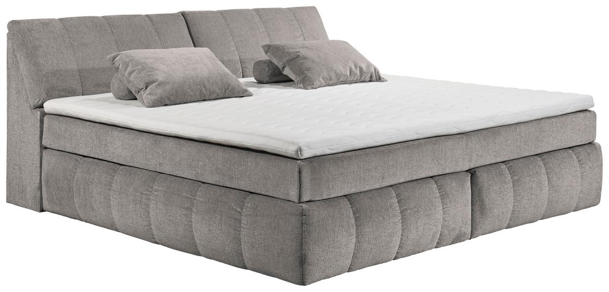 Boxspringbett Elkford 6 Mit Topper & Bettkasten 240x200 - Graubraun, MODERN, Holzwerkstoff/Textil (240/200cm) - MID.YOU