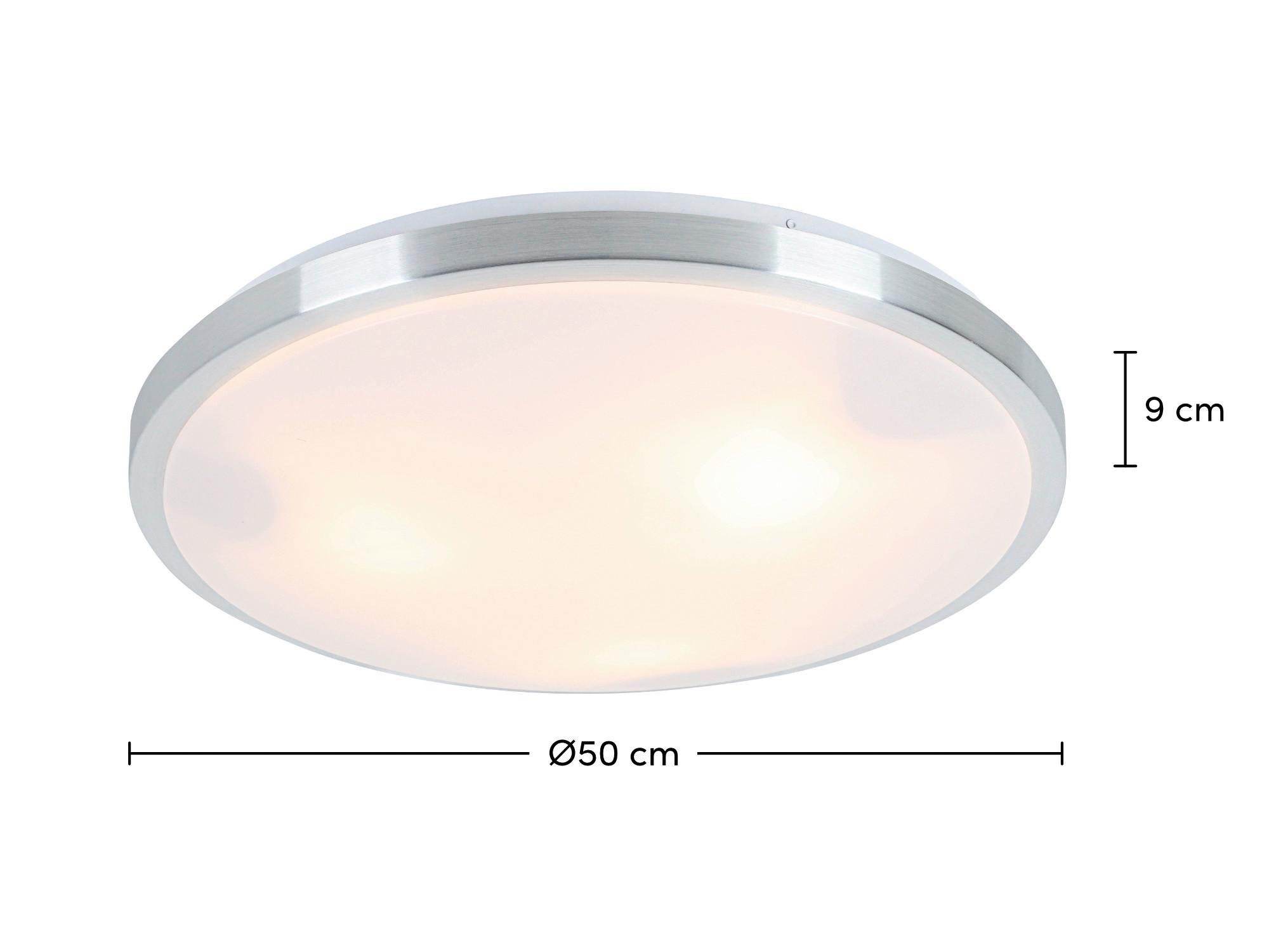 STROPNÍ SVÍTIDLO WINFRIED - bílá/barvy hliníku, Konvenční, kov/plast (50/9cm) - Mömax