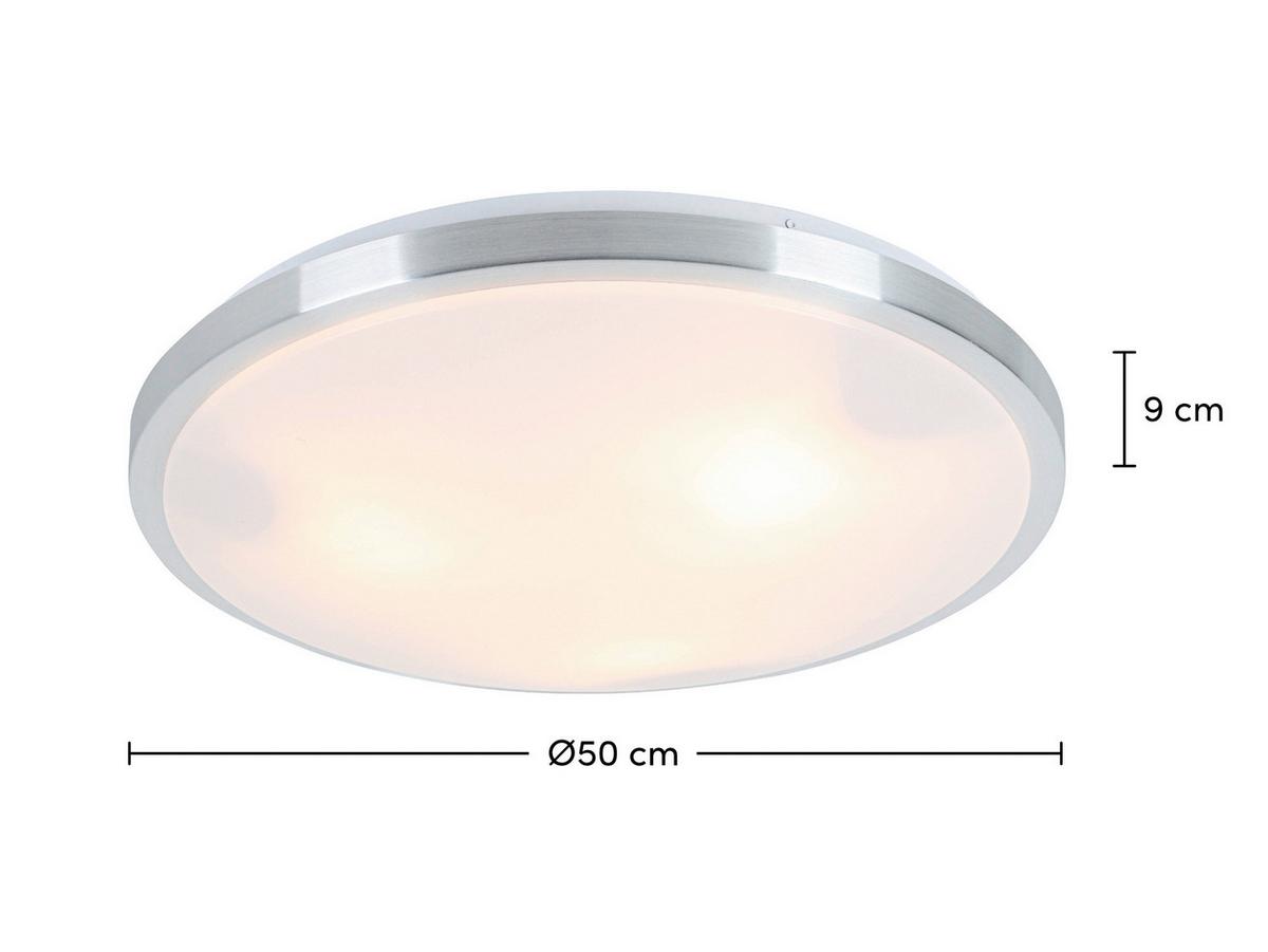 STROPNÍ SVÍTIDLO WINFRIED - bílá/barvy hliníku, Konvenční, kov/plast (50/9cm) - Mömax