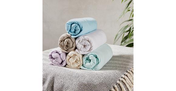 Spannleintuch Isadora 100x200 cm Jersey-Baumwolle - Taupe/Lila, MODERN, Textil (100/200cm) - Ondega