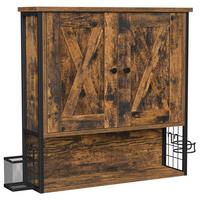 Hängeschrank Washbasin Cabinet - Schwarz/Braun, MODERN, Holzwerkstoff/Metall (60/60/16cm) - MID.YOU
