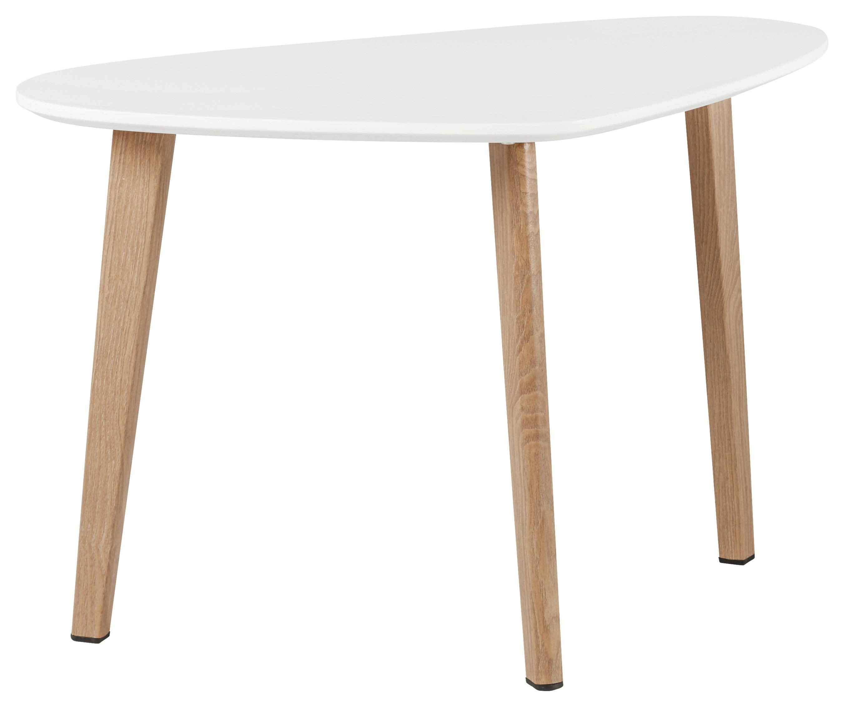 Konferenční stolek Kimi - bílá/barvy buku, Moderní, kov/dřevo (70/40/46,5cm) - Bessagi Home