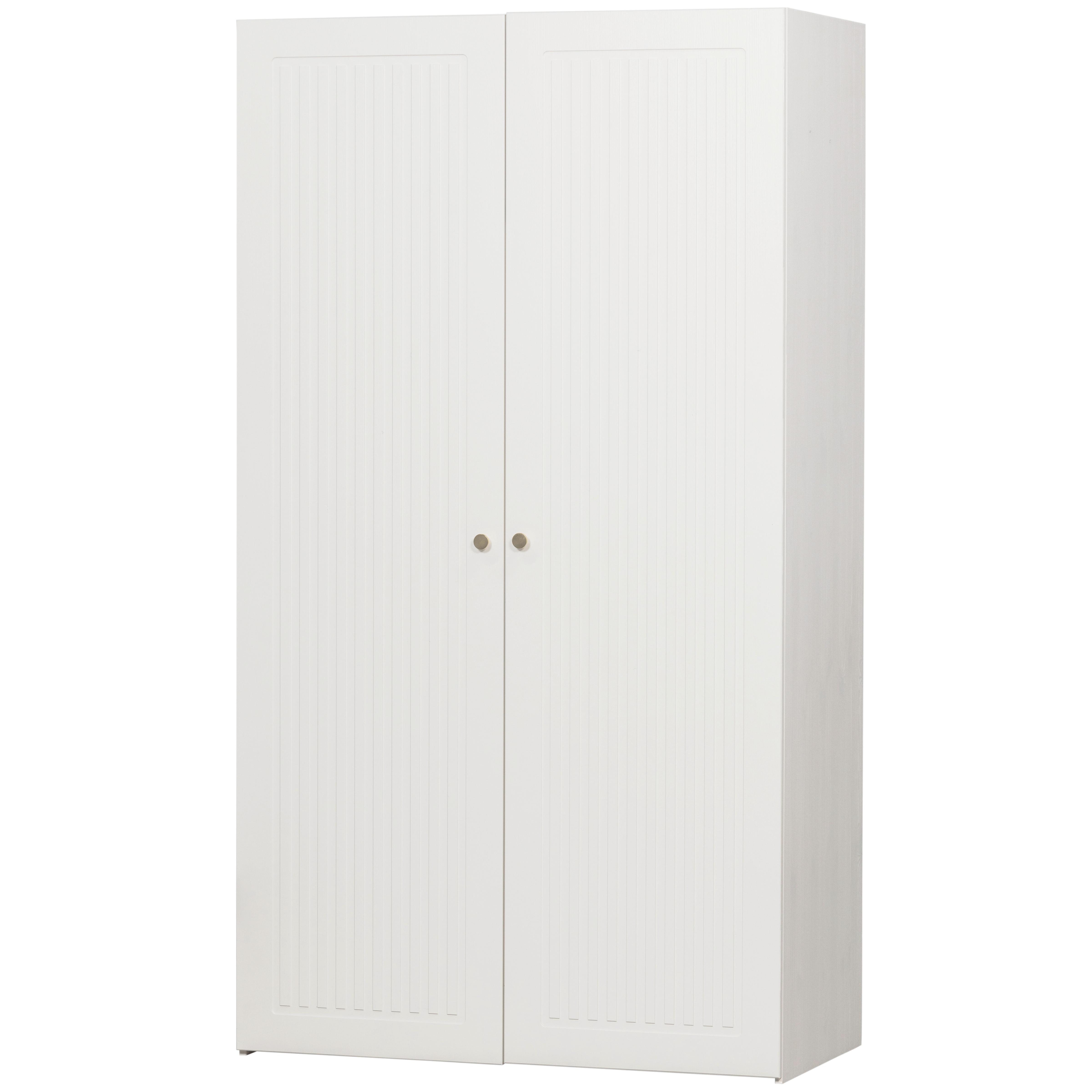DREHTÜRENSCHRANK Spike Weiß B: 110cm - Weiß, Basics, Holz (110/210/55cm) - MID.YOU