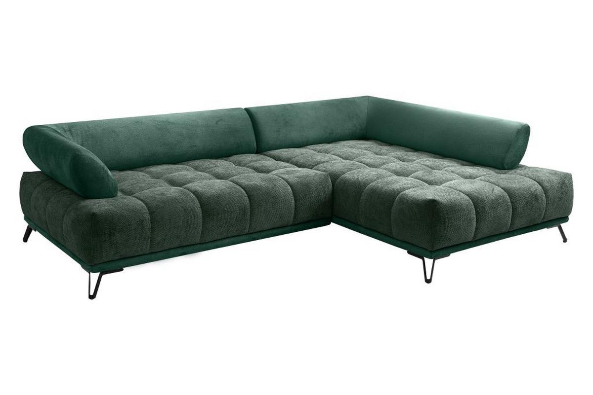LARGO, pravá, tmavozelená, potreba šírky dverí 90 cm - čierna/tmavozelená, Modern, kov/textil (262/184cm)