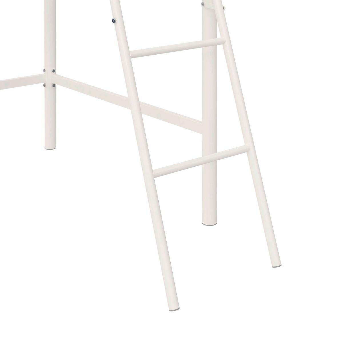 Hochbett Jodie Weiß B: 207 cm - Weiß, Design, Metall (207/129/130cm) - MID.YOU