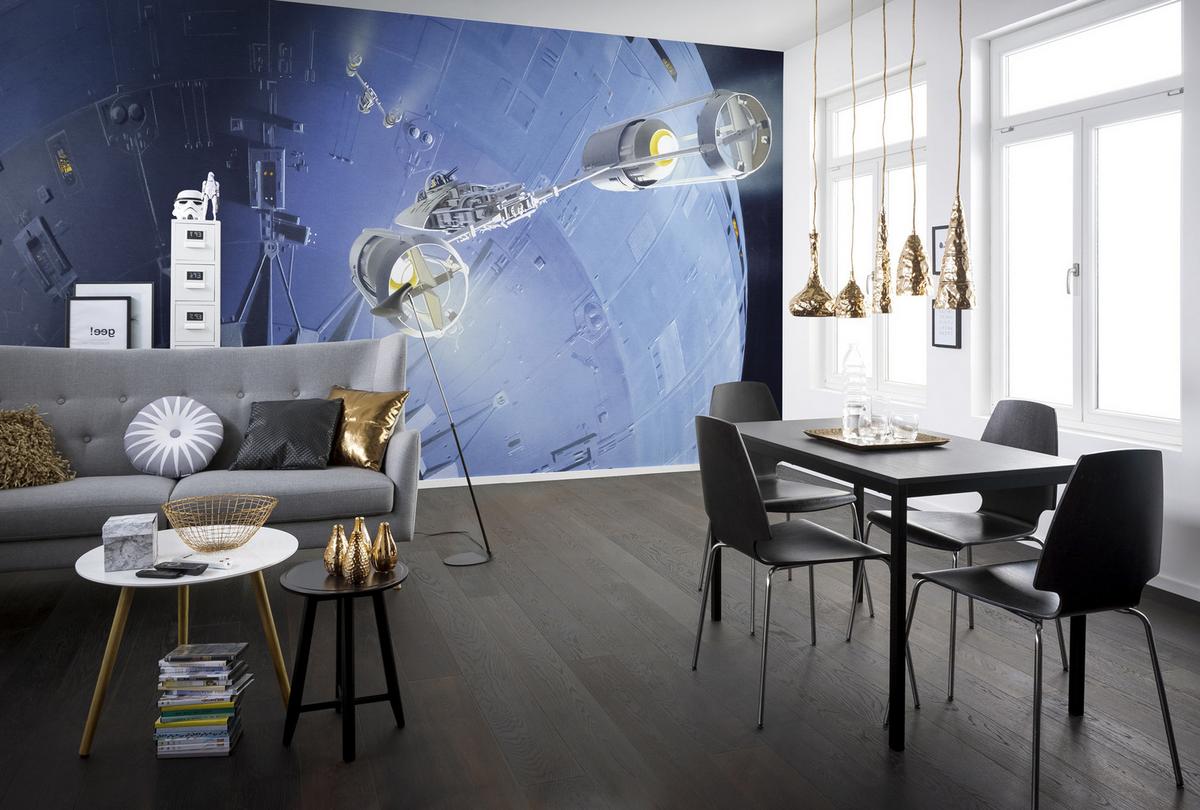 Fototapete Dx10-049 Star Wars Classic - Blau/Schwarz, Trend (500/250cm)