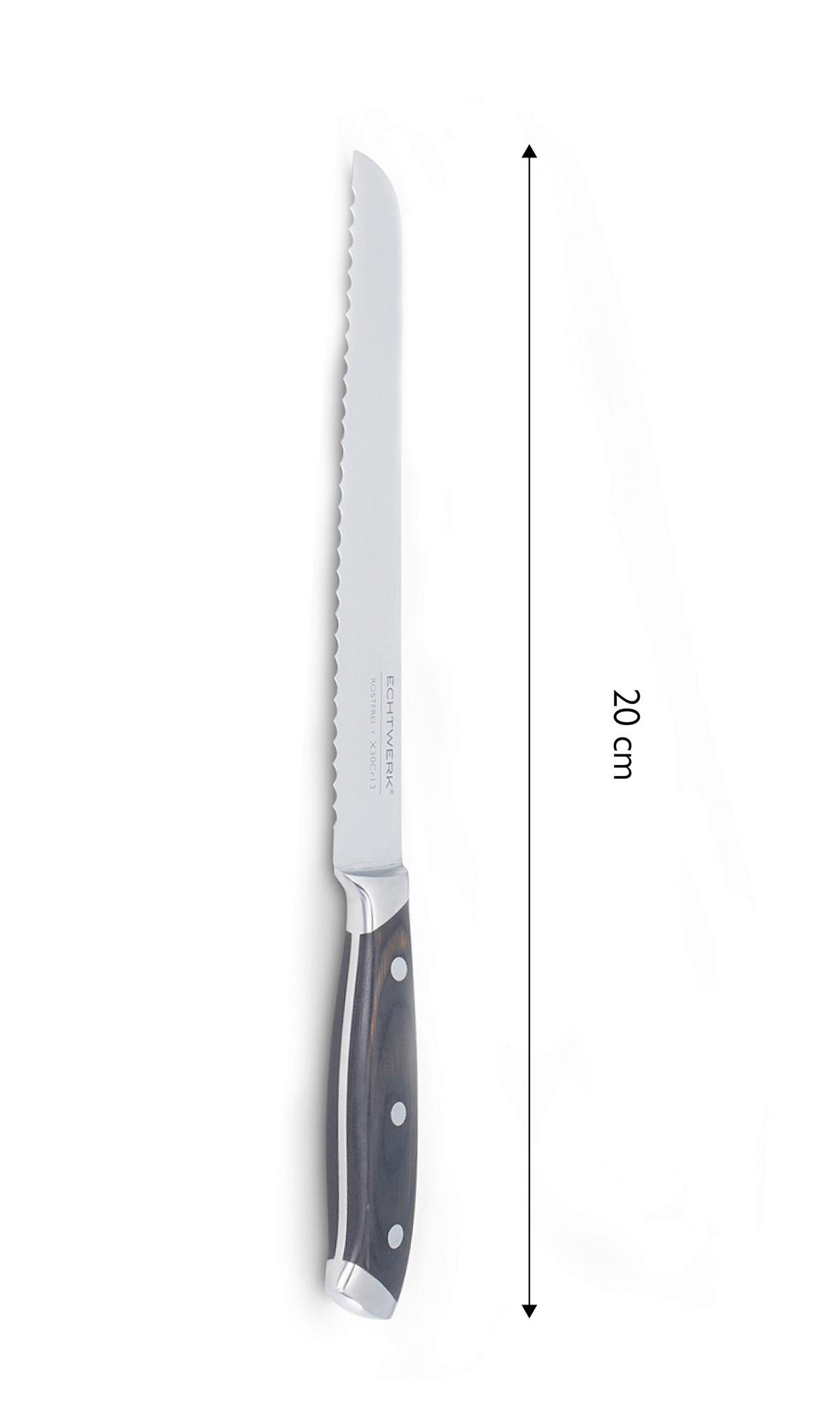 Messerset Echtwerk Edelstahl, 6-Teilig. - Edelstahlfarben/Schwarz, Basics, Metall (24,5/9,5/36,4cm) - Echtwerk
