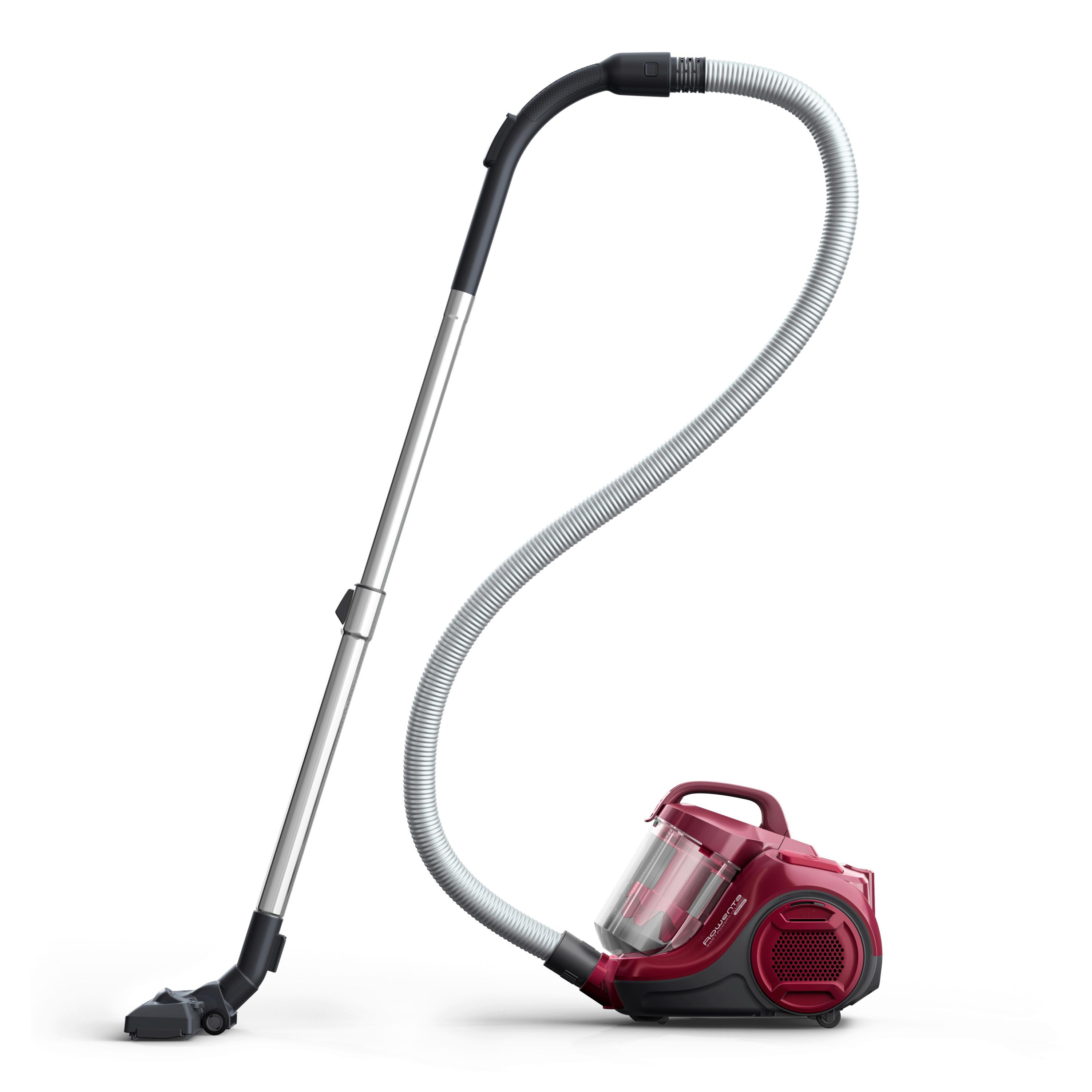 Bodenstaubsauger ohne Beutel mit Fugendüse 550 W - Rot, Basics (45,1/28,4/33,8cm) - Rowenta