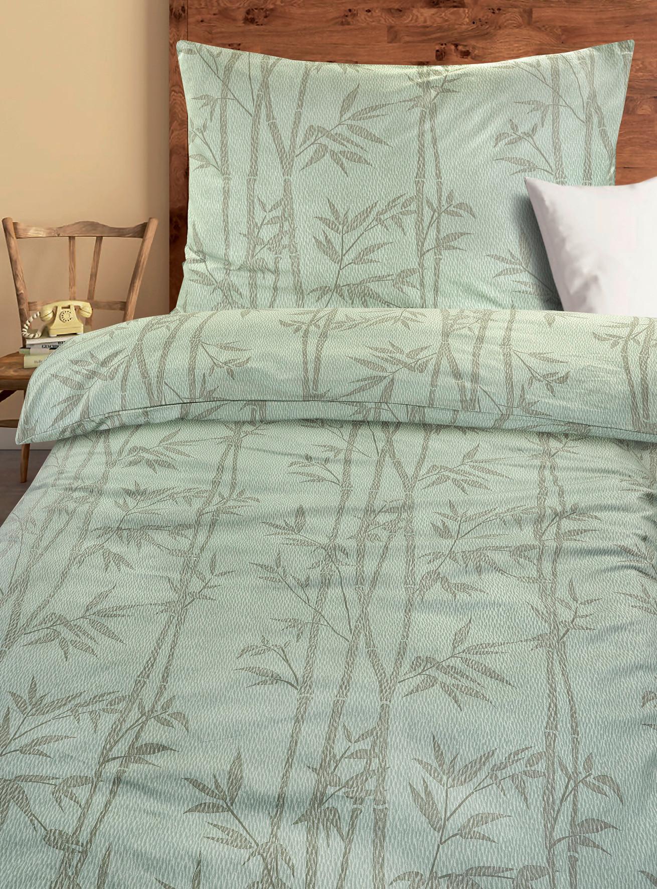 Ágyneműhuzat-garnitúra Bamboo - zsályazöld, Romantik / Landhaus, textil - James Wood