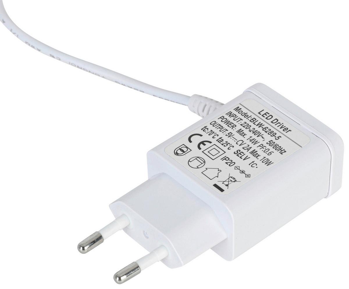 Led-schreibtischleuchte Luana - Chromfarben/Weiß, MODERN, Kunststoff (23,9/16,4/46,7cm) - Luca Bessoni