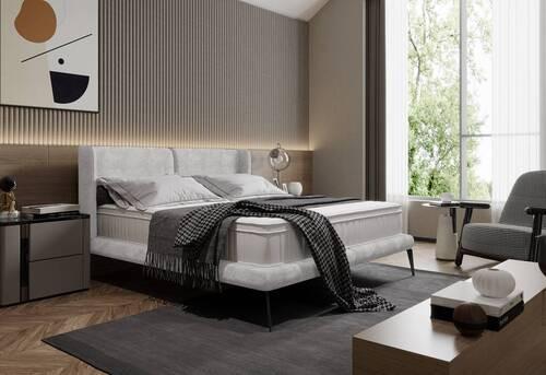 Polsterbett Tessina Sorisso - Creme/Schwarz, MODERN, Textil (180/200cm) - Livetastic