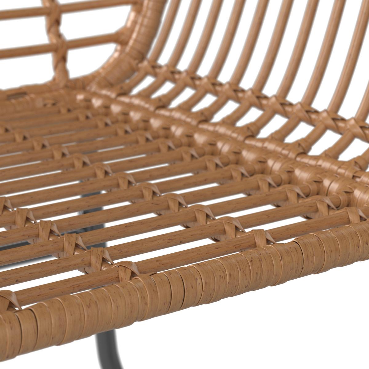 Loungegarnitur Bali - Naturfarben/Grau, MODERN, Glas/Kunststoff - Beldano