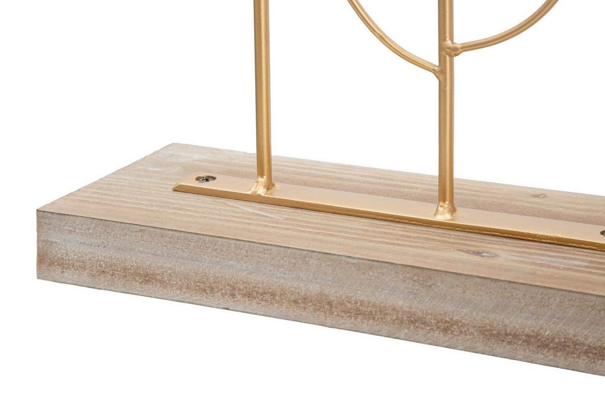 Skulptur Palmenblätter Goldfarben, B: 56 Cm - Goldfarben, Basics, Holzwerkstoff/Metall (56/57.5/10cm)