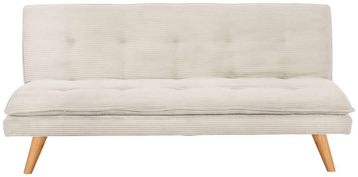 Schlafsofa Passau Weiß B: 181 cm - Schwarz/Weiß, Basics, Holz/Textil (181/77/92cm) - P & B