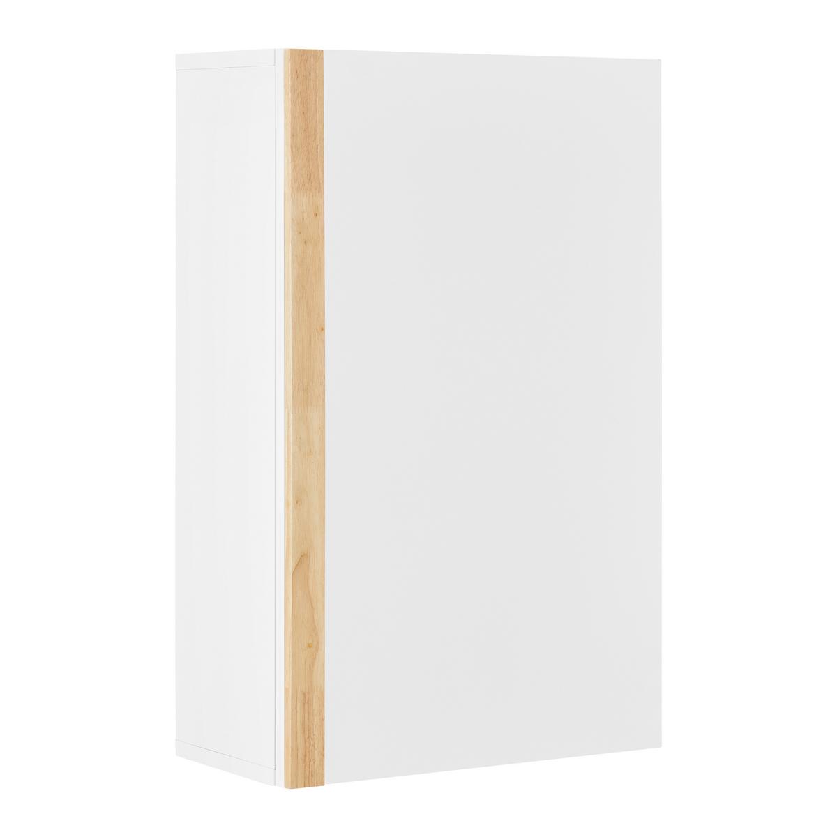 Závěsná skřiňka RICO - bílá/přírodní barvy, Moderní, dřevo (42/66/20cm) - Bessagi Home