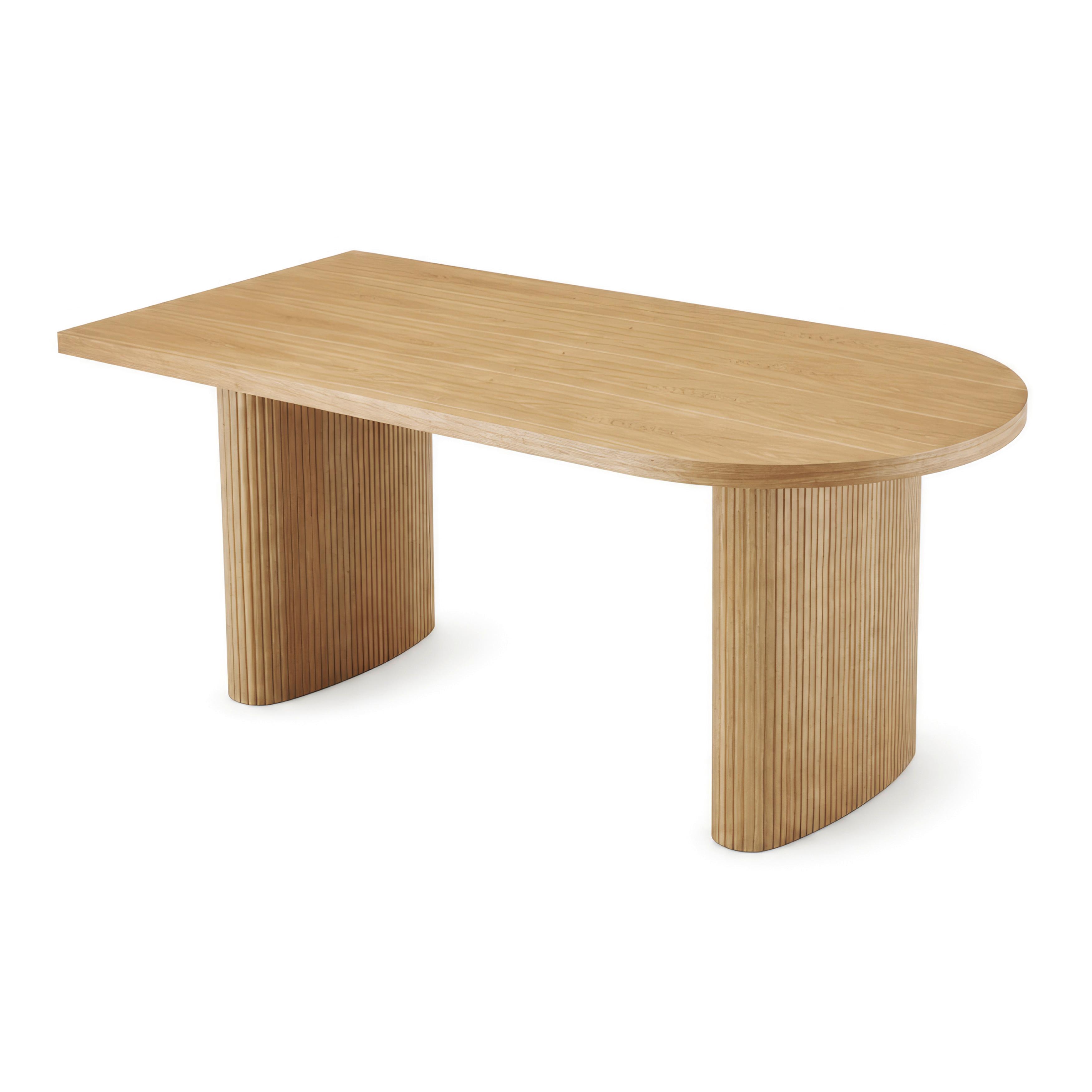 Jedálenský stôl LIAN 180 - farba jaseňa, Modern, drevo/kompozitné drevo (180/76/90cm) - Bessagi Home