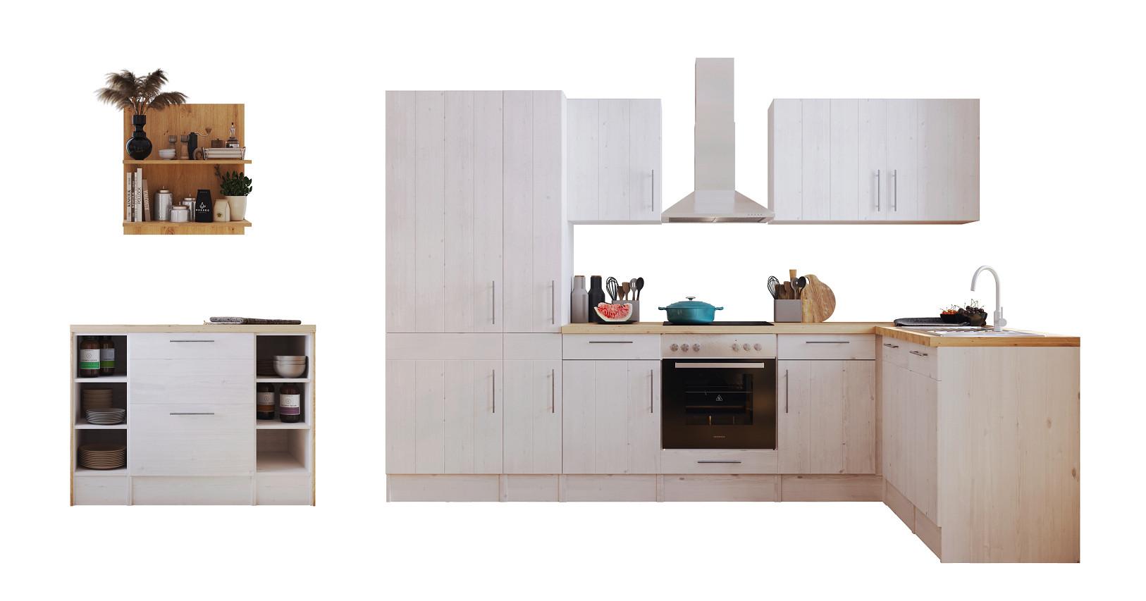 Eckküche Anton Winkelküche 310 cm - Wildeiche/Lärchefarben, LIFESTYLE, Holzwerkstoff (310/172cm) - Respekta