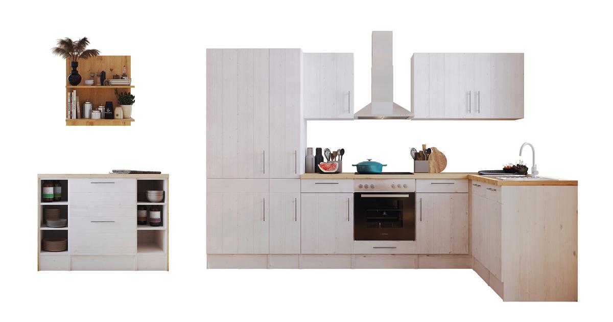 Eckküche Anton Winkelküche 310 Cm - Wildeiche/Lärchefarben, LIFESTYLE, Holzwerkstoff (310/172cm) - Respekta
