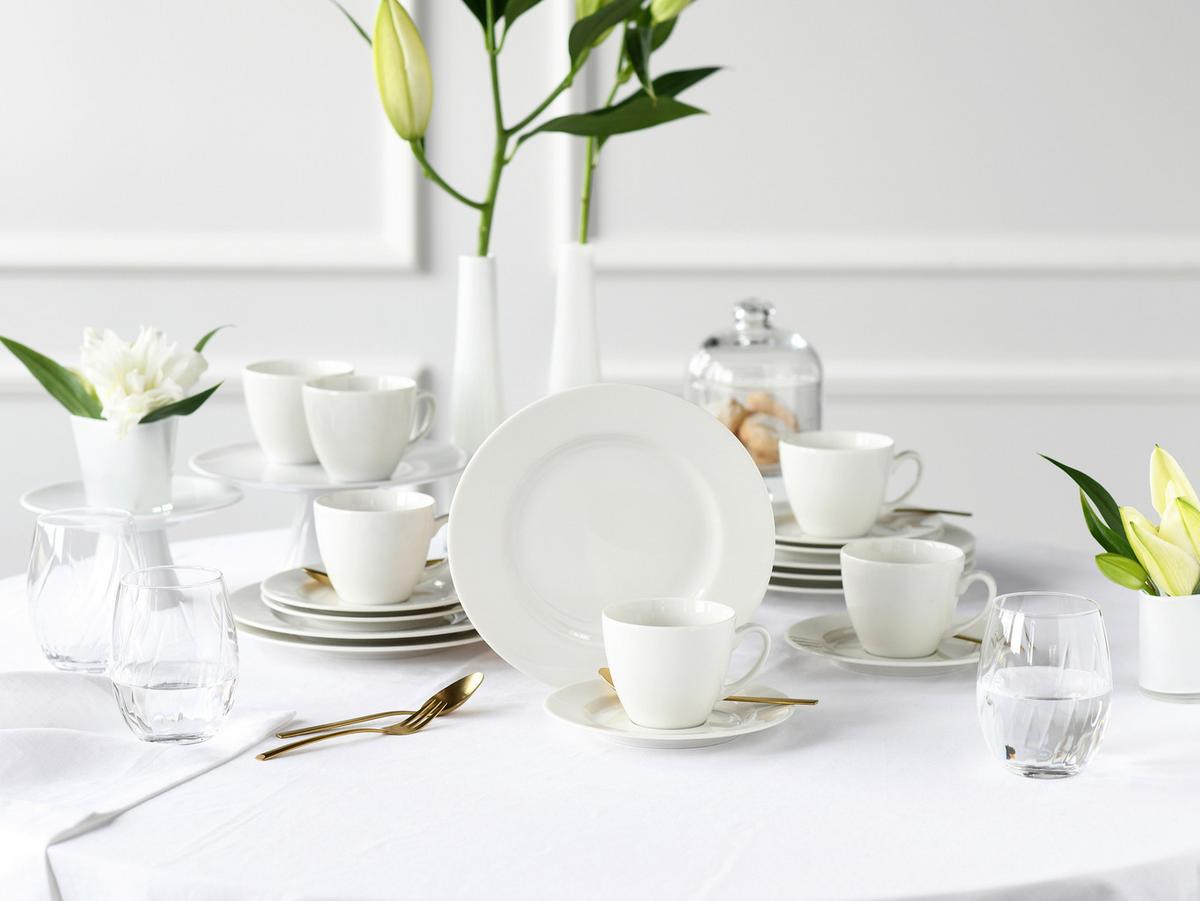 Kaffeeservice Venice Creme 18-Teilig, Creme - Creme, Basics, Keramik - Creatable