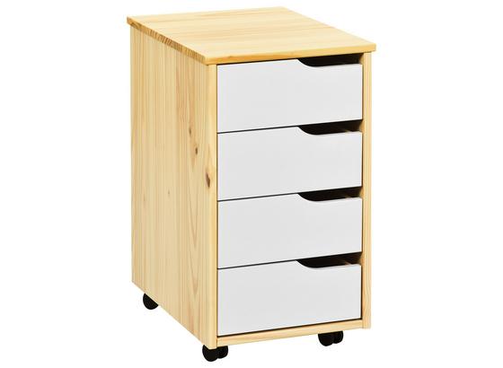 Pojízdný Kontejner Gudjam - bílá/přírodní barvy, Moderní, dřevo/kompozitní dřevo (37/65/45cm) Pojízdný Kontejner Gudjam - bílá/přírodní barvy, Moderní, dřevo/kompozitní dřevo (37/65/45cm)