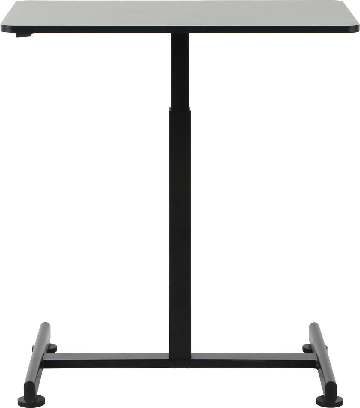 PÍSACÍ STÔL DANNY - čierna, Modern, kov/kompozitné drevo (75/48/75-110cm) - Mömax