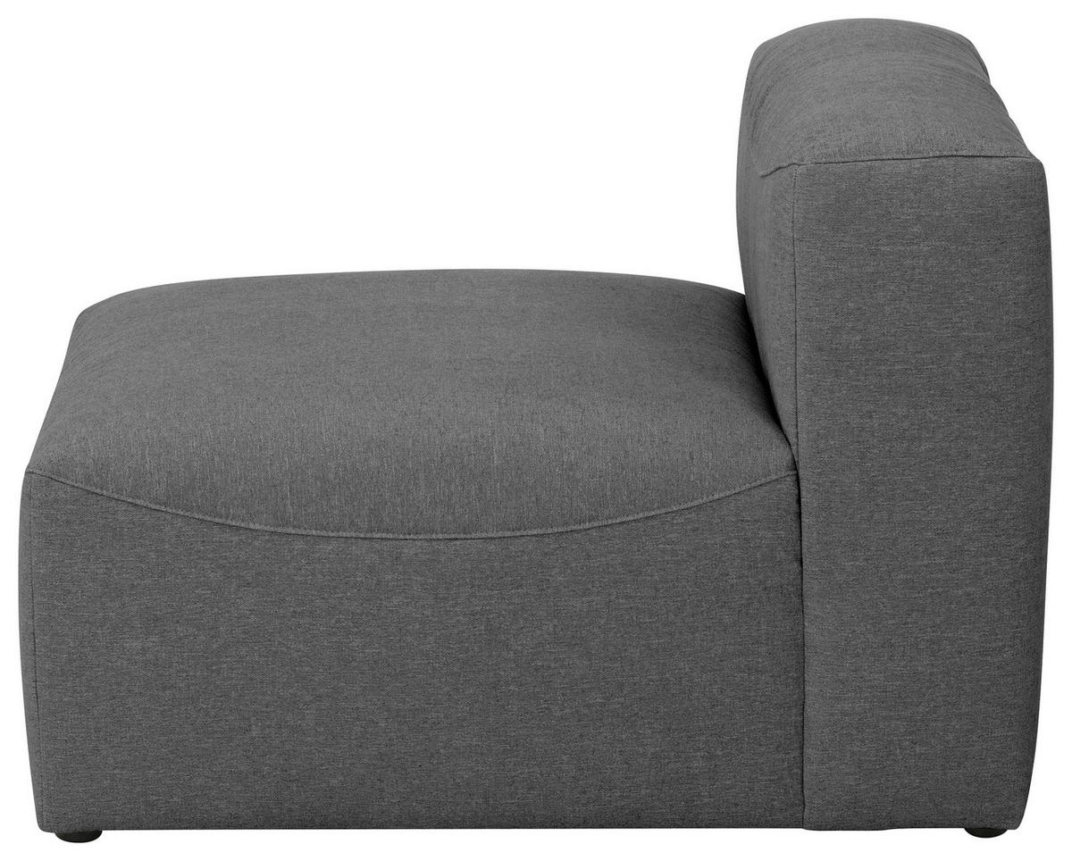 Sofaelement Lena Anthrazit Flachgewebe - Anthrazit/Schwarz, Design, Textil (75/73/100cm) - Max Winzer