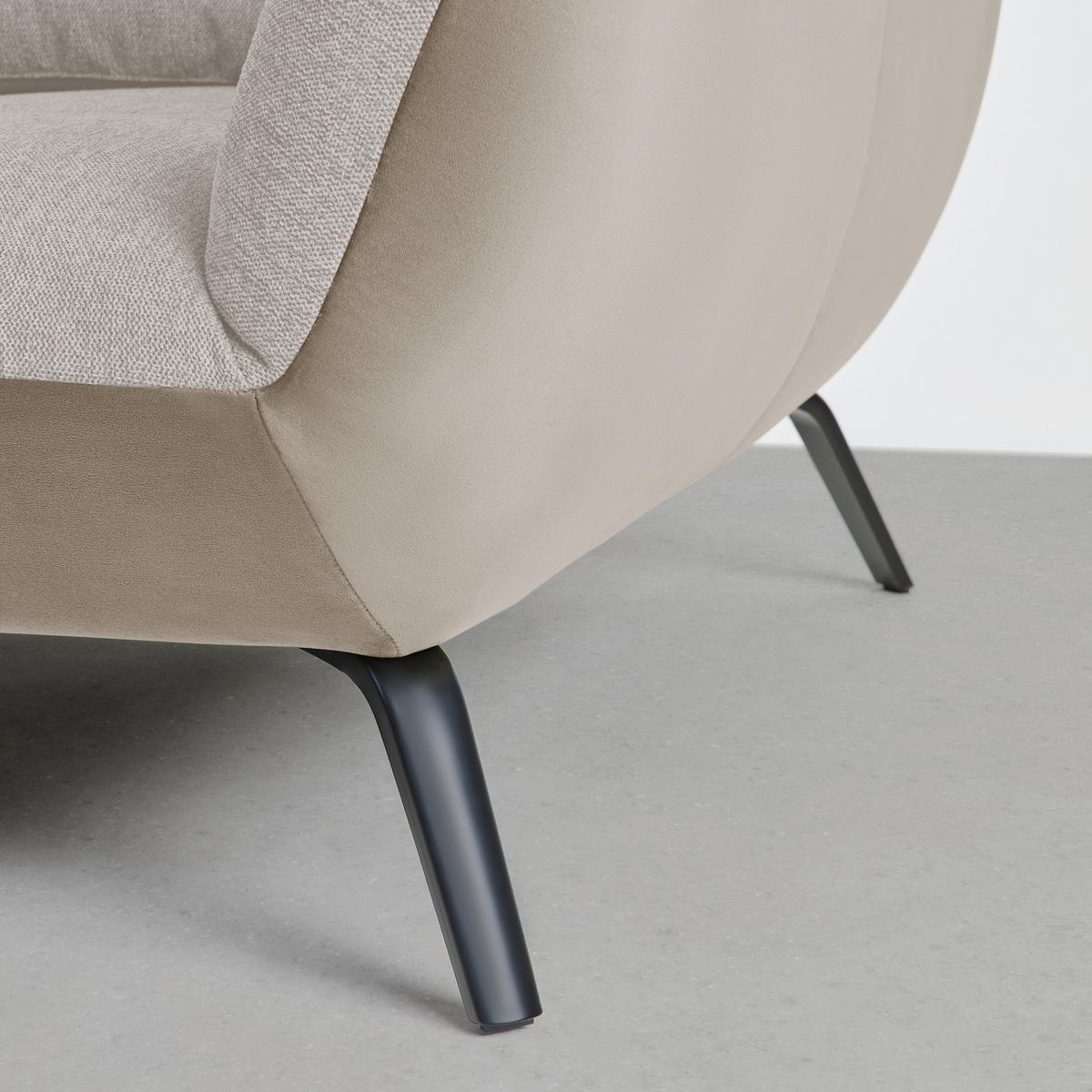 Rohová sedačka TRENDY, levá, písková / béžová - černá/pískové barvy, Moderní, kov/kompozitní dřevo (250/93/310cm) - Premium Living